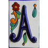 Colonial Talavera Ceramic Letter A