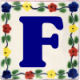 TalaMex Bouquet Talavera Clay House Letter F