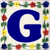 TalaMex Bouquet Talavera Clay House Letter G