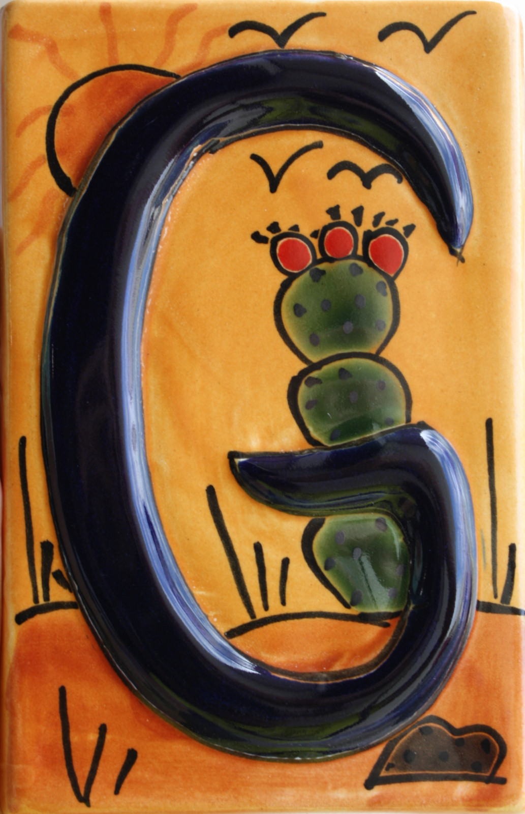 Desert Talavera Ceramic Letter G