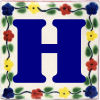 TalaMex Bouquet Talavera Clay House Letter H