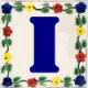 TalaMex Bouquet Talavera Clay House Letter I