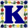 TalaMex Bouquet Talavera Clay House Letter K