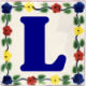 TalaMex Bouquet Talavera Clay House Letter L