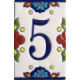 TalaMex Mexican Talavera Mission Tile House Number Five