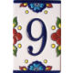 TalaMex Mexican Talavera Mission Tile House Number Nine