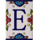 TalaMex Mexican Talavera Mission Tile House Letter E