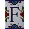 TalaMex Mexican Talavera Mission Tile House Letter F
