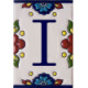 TalaMex Mexican Talavera Mission Tile House Letter I