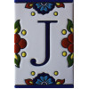 TalaMex Mexican Talavera Mission Tile House Letter J