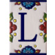 TalaMex Mexican Talavera Mission Tile House Letter L