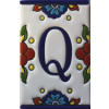 TalaMex Mexican Talavera Mission Tile House Letter Q