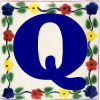 TalaMex Bouquet Talavera Clay House Letter Q