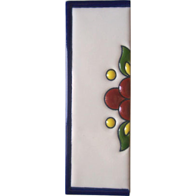 TalaMex Mexican Talavera Mission House Number Ending Tile