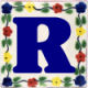 TalaMex Bouquet Talavera Clay House Letter R