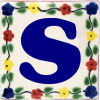 TalaMex Bouquet Talavera Clay House Letter S