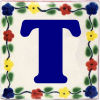 TalaMex Bouquet Talavera Clay House Letter T