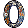 TalaMex Santa Fe Colorful Mexican Talavera Ceramic House Number Zero