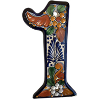 TalaMex Santa Fe Colorful Mexican Talavera Ceramic House Number One