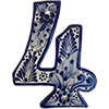 TalaMex Rancho Mexican Talavera Ceramic House Number Four