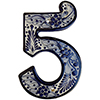 TalaMex Rancho Mexican Talavera Ceramic House Number Five