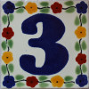 TalaMex Bouquet Talavera Tile Number Three