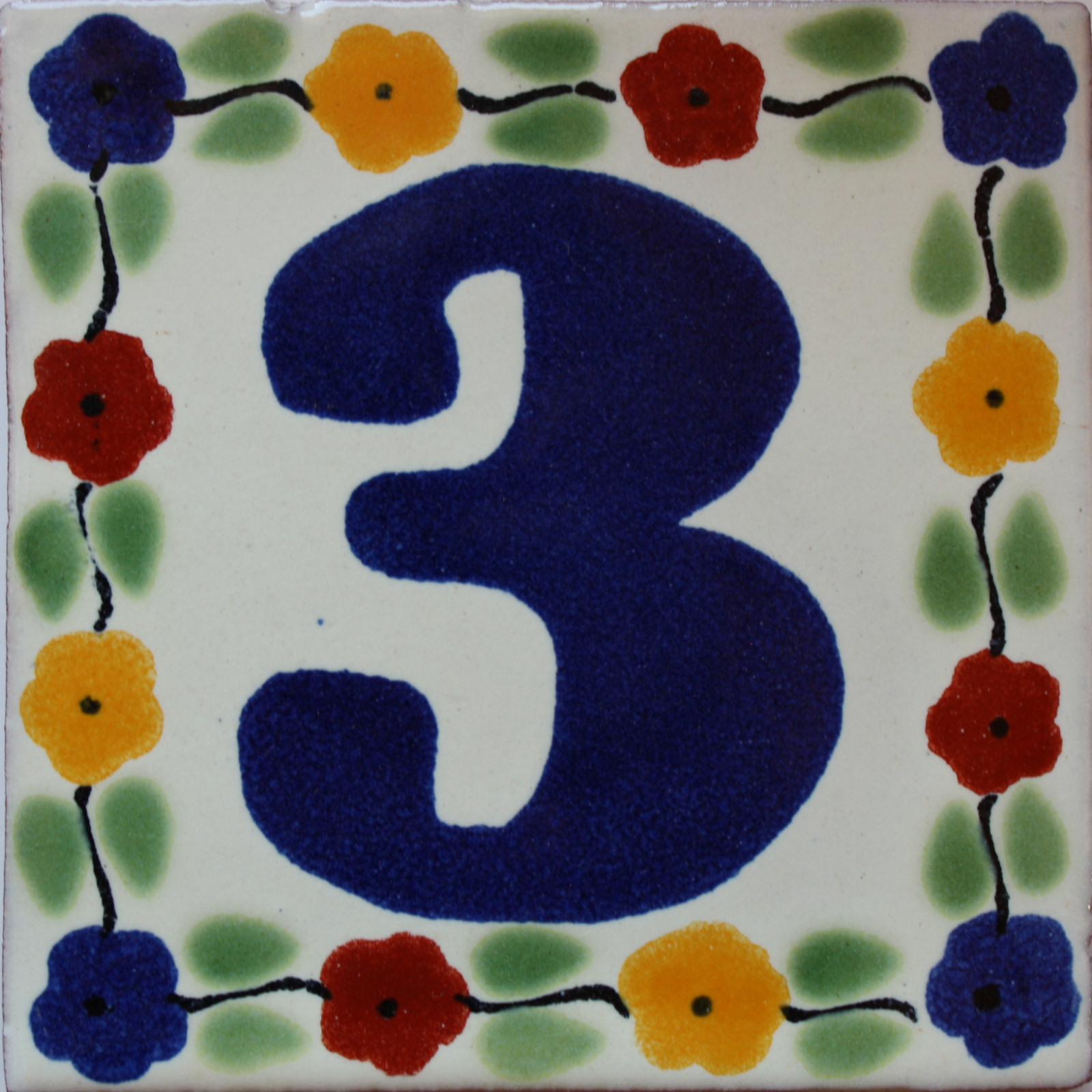 TalaMex Bouquet Talavera Tile Number Three