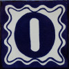 TalaMex Blue Talavera Tile Number Zero