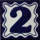 TalaMex Blue Talavera Tile Number Two