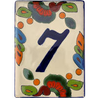 TalaMex Mexican Talavera Hacienda Tile House Number Seven