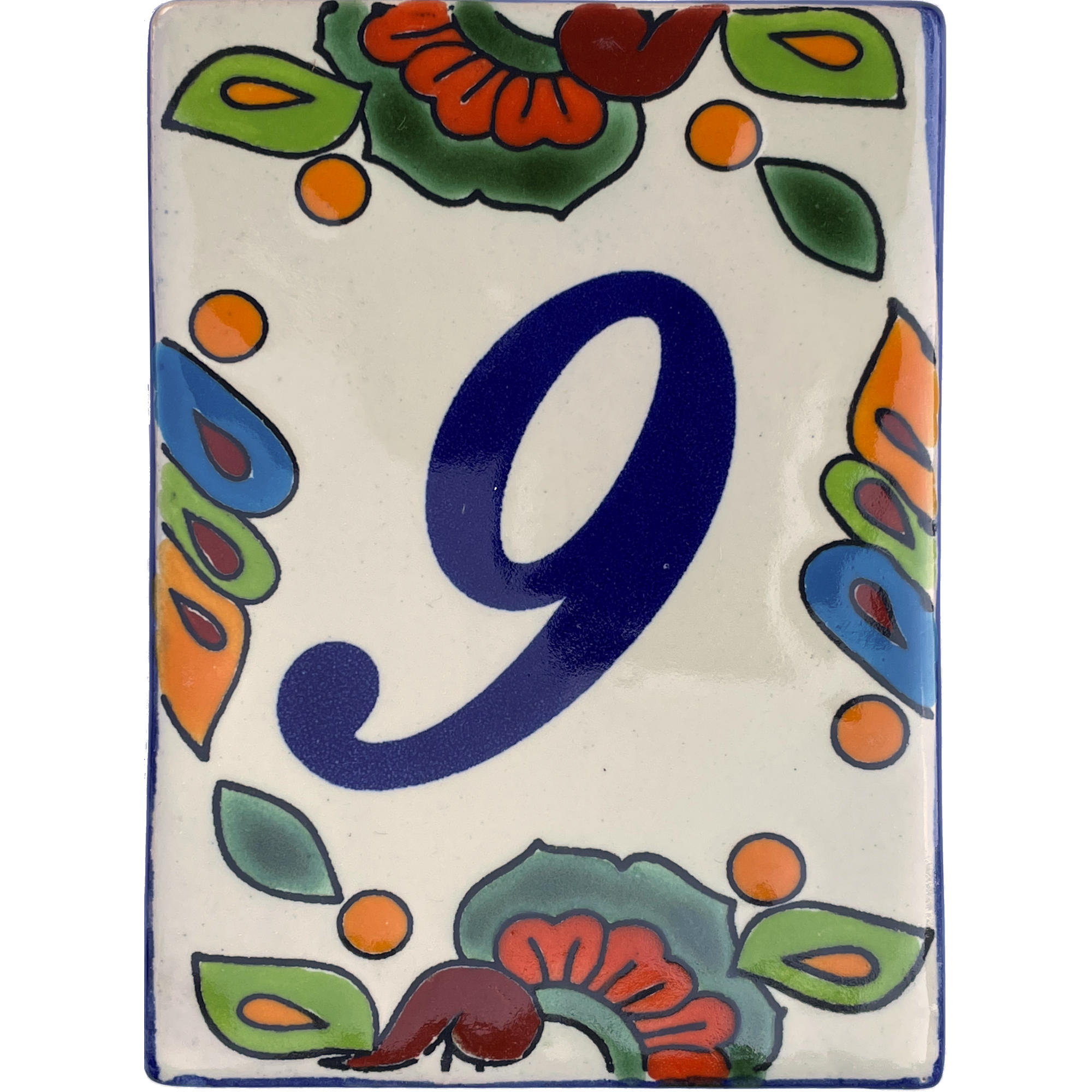 TalaMex Mexican Talavera Hacienda Tile House Number Nine