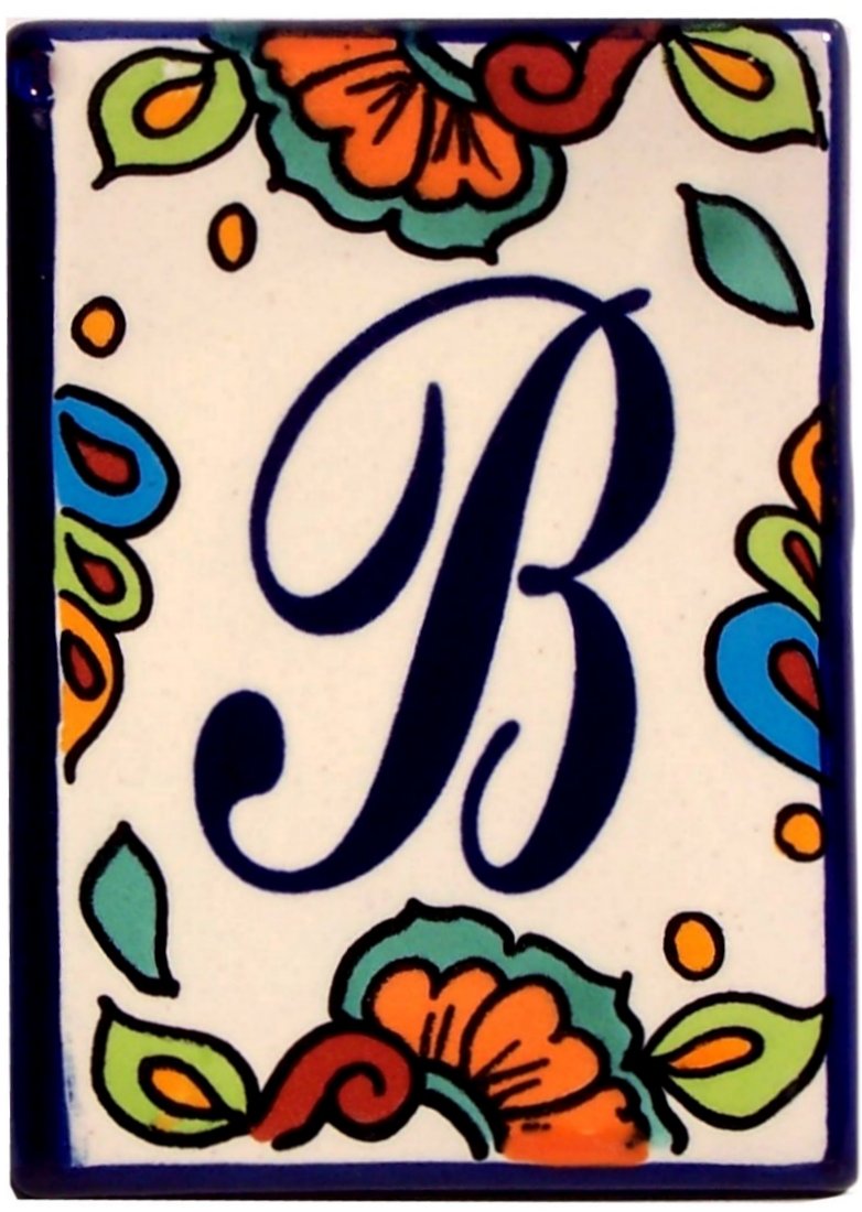 Hacienda Talavera Ceramic House Letter B