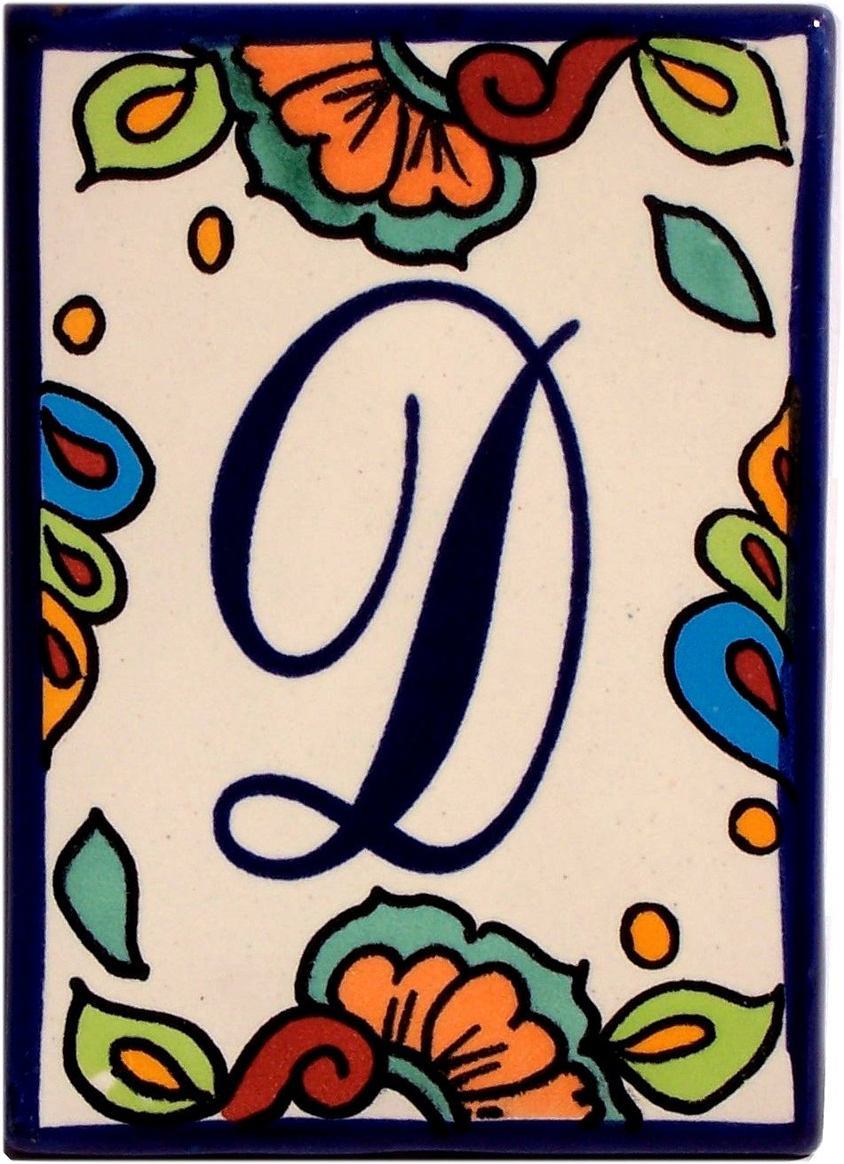 Hacienda Talavera Ceramic House Letter D