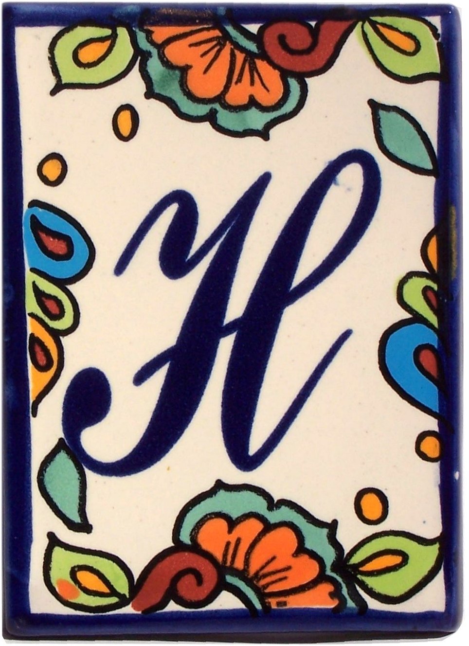 Hacienda Talavera Ceramic House Letter H