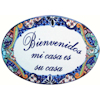 TalaMex Talavera Ceramic House Plaque. Bienvenidos mi casa es su casa