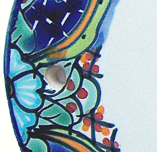 TalaMex Talavera Ceramic House Plaque. Bienvenidos mi casa es su casa Close-Up