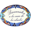TalaMex Multicolor Talavera Ceramic Plaque. Bienvenidos a la Casa de los Abuelos
