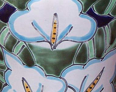 TalaMex Lily Talavera Ceramic Lamp Close-Up