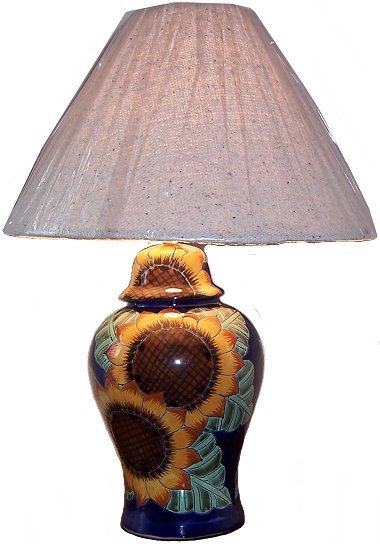 TalaMex Sunflower Talavera Ceramic Lamp