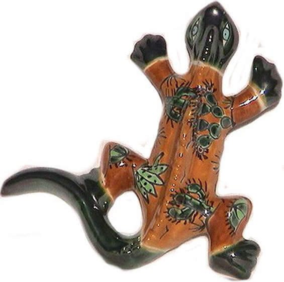 TalaMex Tiny Desert Talavera Lizard