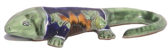 TalaMex Sunflower Garden Ceramic Iguana Details