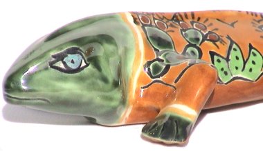 TalaMex Desert Garden Ceramic Iguana Close-Up