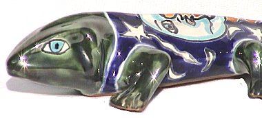 TalaMex Eclipse Garden Ceramic Iguana Close-Up