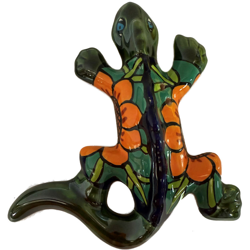 TalaMex Tiny Sunflower Garden Ceramic Lizard