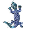 Tiny Blue Garden Ceramic Lizard