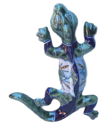 Tiny Lily Garden Ceramic Lizard
