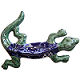 TalaMex Traditional Blue Garden Ceramic Lizard