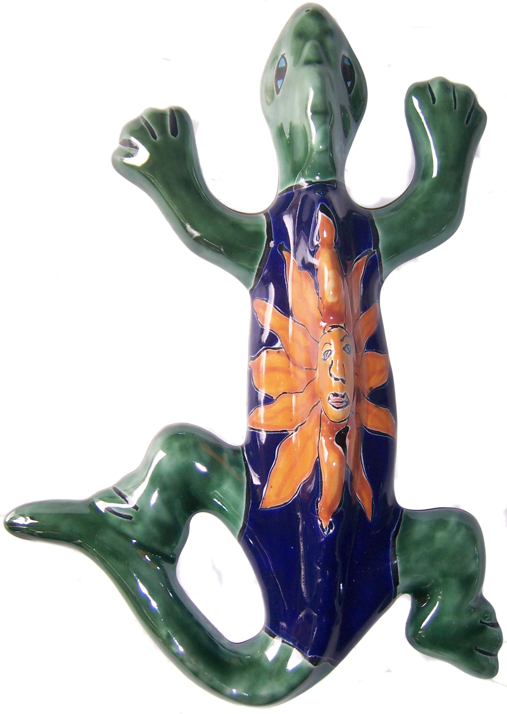 TalaMex Medium Sun Garden Ceramic Lizard