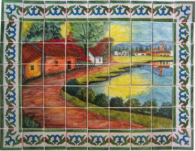 TalaMex Old Town. Clay Talavera Tile Mural