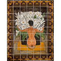 TalaMex Callalillies Basket Clay Talavera Tile Mural